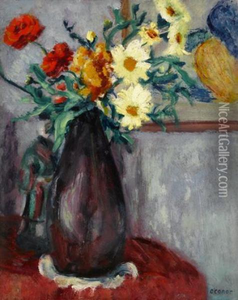Fleurs Dans Un Vase Oil Painting - Roderic O'Conor