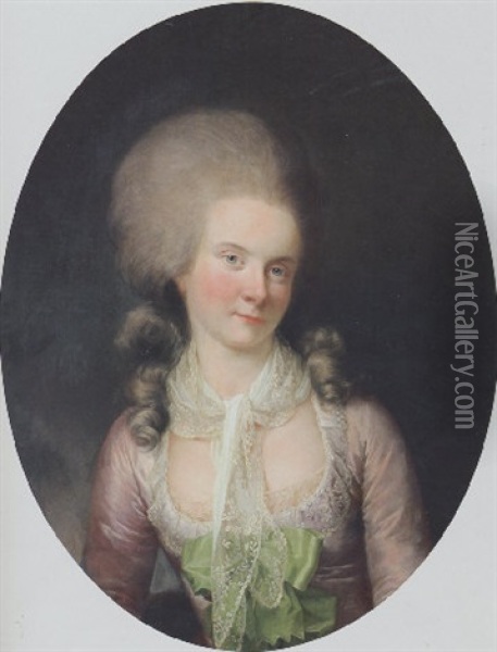 Bildnis Der Grafin Maria Theresia Von Kagenegg Oil Painting - Anton Graff