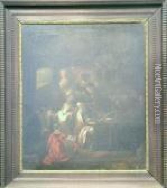 Christ In The Temple Oil Painting - Jan Miense Molenaer