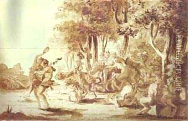 Bacchanalia 1808 Oil Painting - Fedor Petrovich Tolstoy