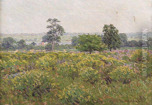 Impressionistic Landscape Oil Painting - Edward Herbert Barnard