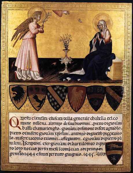 The Annunciation Oil Painting - Giovanni di Paolo