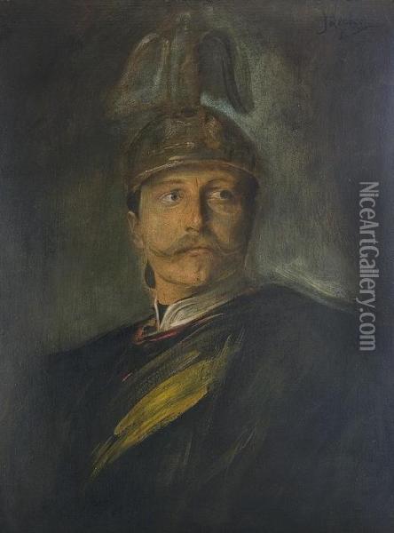 Bildnis Kaiser Wilhelm Ii Oil Painting - Franz von Lenbach