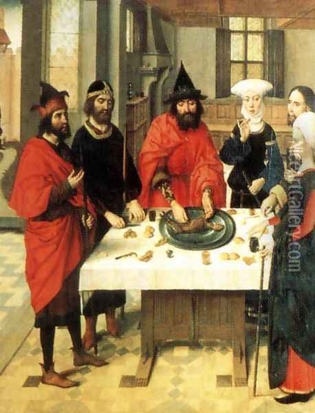 The Feast of the Passover 1464-67 Oil Painting - Dieric the Elder Bouts