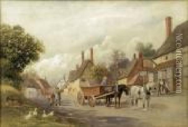Near Great Eccleston Oil Painting - Robert Hollands Walker