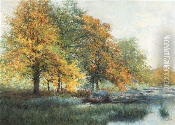 Lake Tervuren Oil Painting - Lucien Frank
