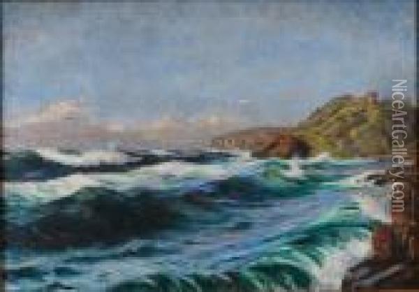 Coast Scene Oil Painting - Mogens Ege