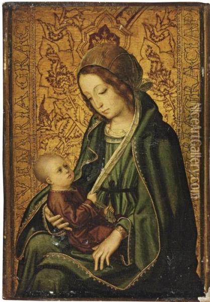 The Virgin And Child Oil Painting - Juan Soreda
