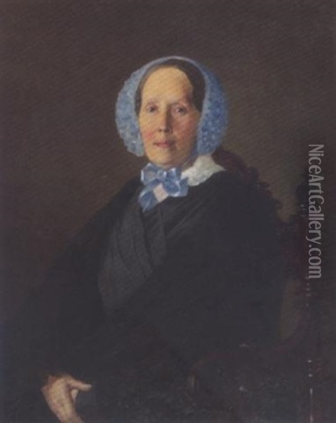 Portrait Einer Moskauer Dame Oil Painting - Sergej Konstantinowitsch Sarjanko