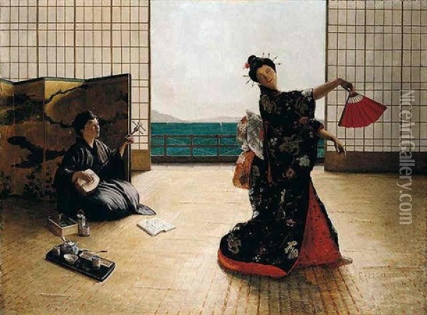 Danse Japonaise Oil Painting - Eugene Armand Lachaise