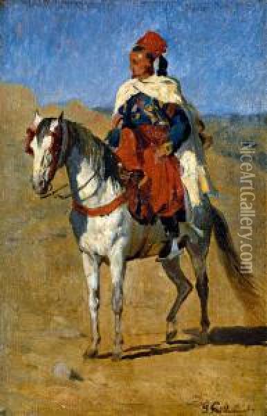 Spahi A Cheval Oil Painting - Gustave Achille Guillaumet