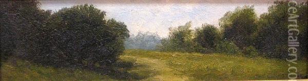 Oaks On A Hillside Oil Painting - Annie Lyle Harmon