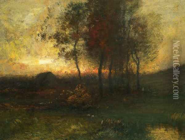 Autumnal Landscape Oil Painting - John Francis Murphy