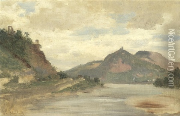 Der Rhein Mit Dem Siebengebirge Oil Painting - Oswald Achenbach