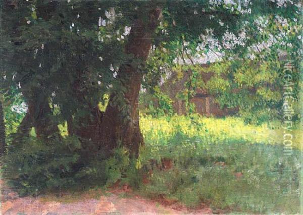 W Cieniu Drzewa Oil Painting - Edward, Edouard Okun