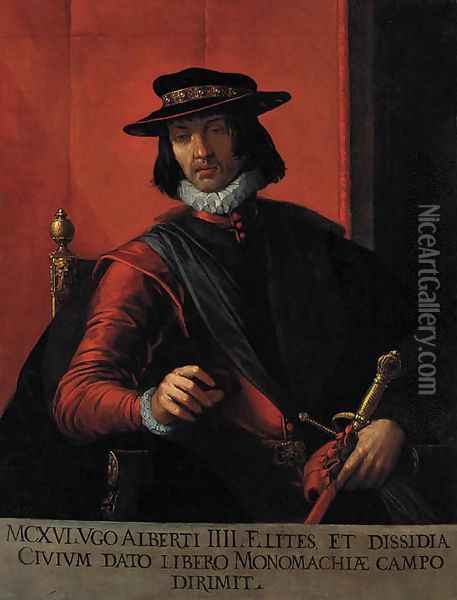 Fantasy portrait of Ugo Alberti IV Oil Painting - Pietro Damini