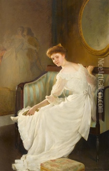 The White Slipper Oil Painting - William Worcester Churchill