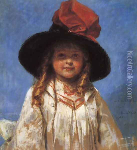 Portrait of Agnes Oil Painting - Henry Mosler