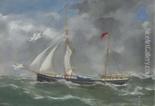 The Lord Hamilton In Fair And Fowl Weather Oil Painting - Reuben Chappell Of Poole