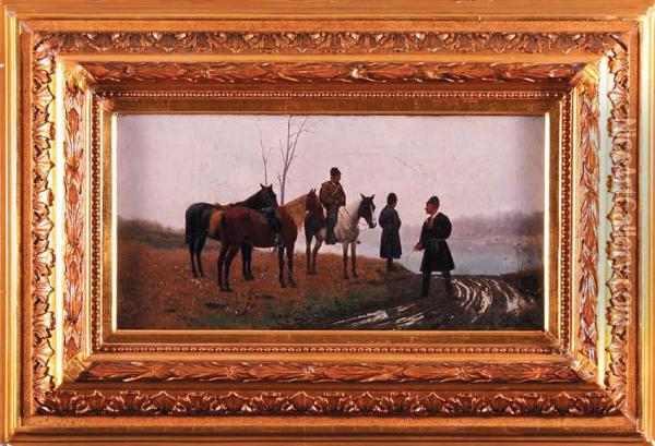 Spotkanie Na Drodze, 1888 R. Oil Painting - Wlodzimierz Los