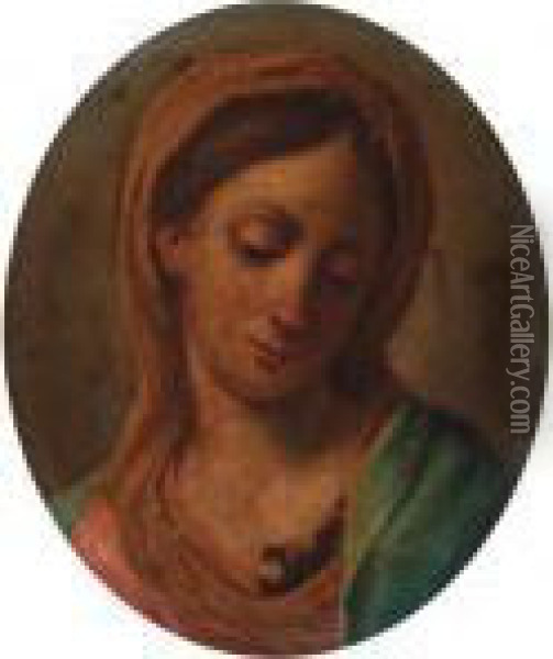 The Madonna Oil Painting - Carlo Maratta or Maratti