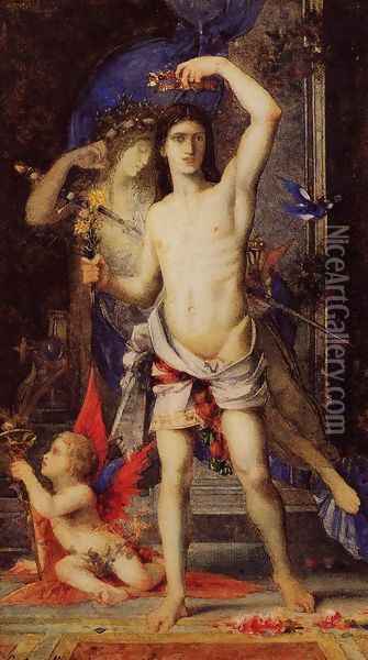 Young Man and Death Oil Painting - Gustave Moreau