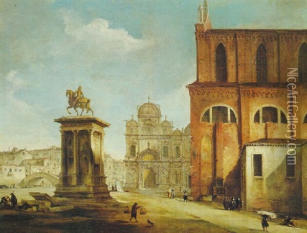 Campo Ss. Giovanni E Paolo, Venice Oil Painting - Michele Marieschi