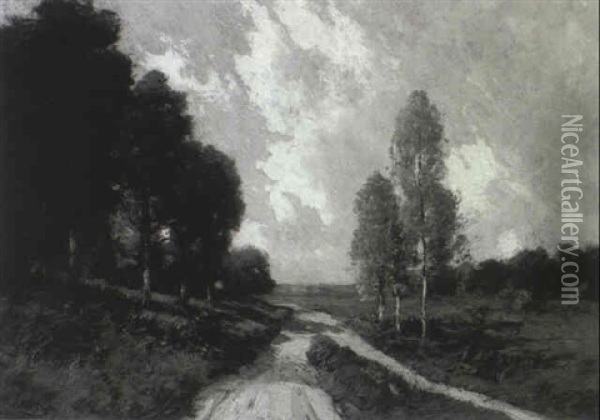 Road Through A Field Oil Painting - Julian Walbridge Rix
