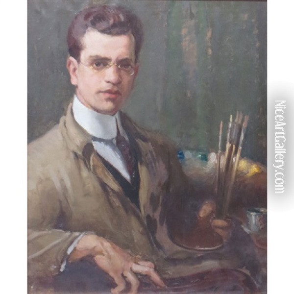 Self-portrait Oil Painting - Abraham Jacob Bogdanove