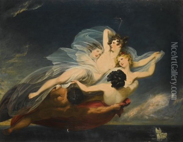Hylas Carried Off By Nymphs Oil Painting - Henry Howard
