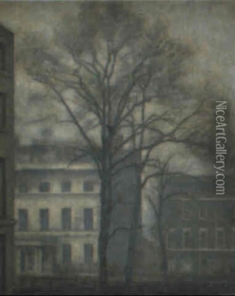 J+deskolen I Guildford Street, London Oil Painting - Vilhelm Hammershoi