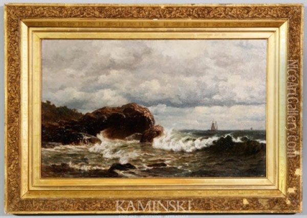 A Rocky Coast Oil Painting - James Craig Nicoll