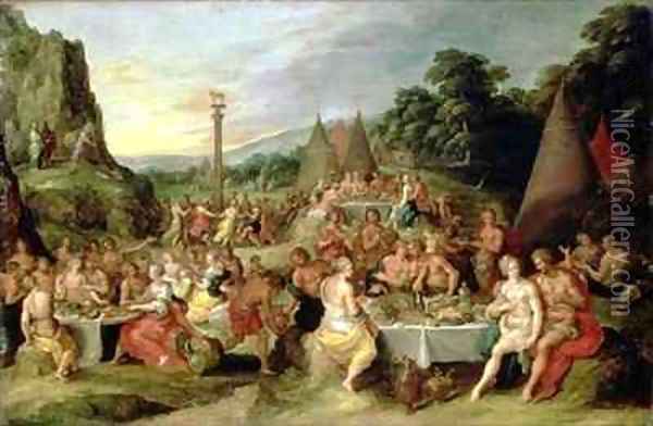 The Worship of the Golden Calf Oil Painting - Frans the younger Francken