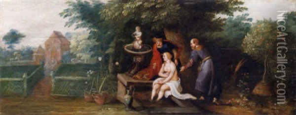 Susanna E I Vecchioni Oil Painting - Ferdinand van Kessel
