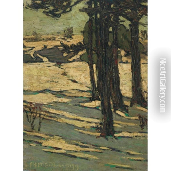 Winter Landscape Oil Painting - Florence Helena Mcgillivray
