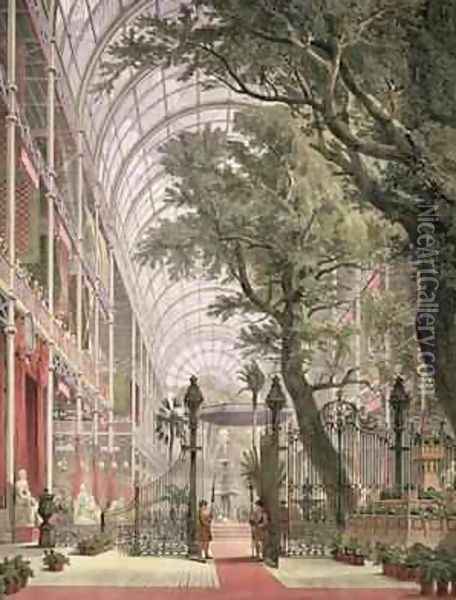 Waiting for the Queen at Coalbrookdale gates from Dickinsons Comprehensive Pictures of the Great Exhibition of 1851 Oil Painting - Joseph Nash