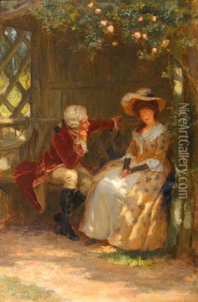 Yes Or No? Oil Painting - George Sheridan Knowles