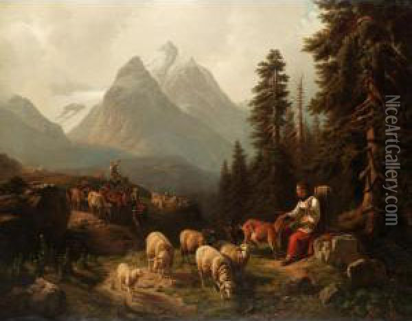 The Shepherd's Return Oil Painting - Bayle Zoellner