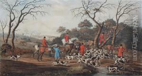 Tree-ing The Fox Oil Painting - Henry Thomas Alken