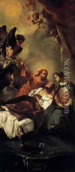 The Death of Joseph Oil Painting - Giovanni Antonio Guardi