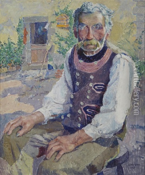 The Innkeeper Oil Painting - Sigurd Skou