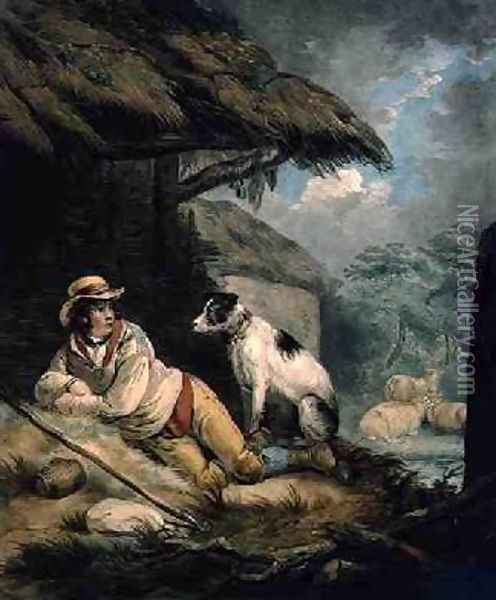 The Shepherd Oil Painting - George Morland