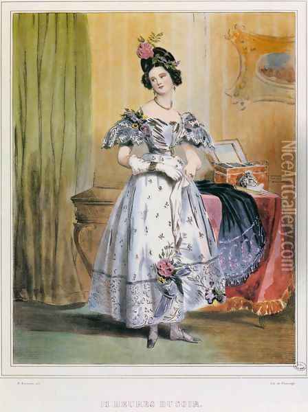 Eleven p.m. 1831 Oil Painting - Achille-Jacques-Jean-Marie Deveria