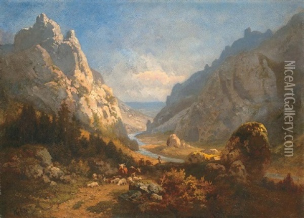 The Tatras Oil Painting - Gusztav Frigyes Keleti