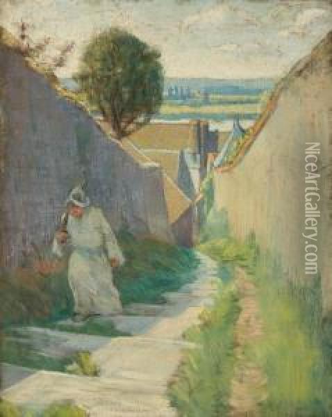 Sur Le Chemin De Saint Jacques De Compostelle Oil Painting - Henri-Gabriel Ibels