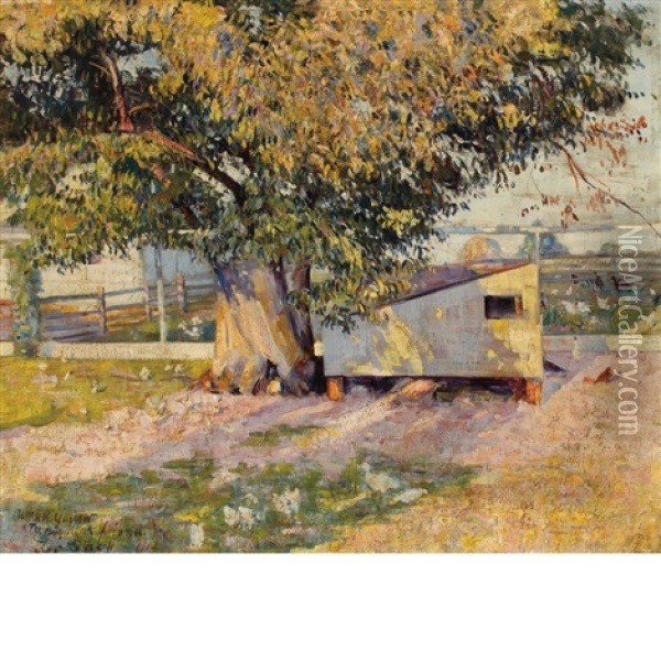 The Chicken Coop Oil Painting - William Henry Kemble Yarrow