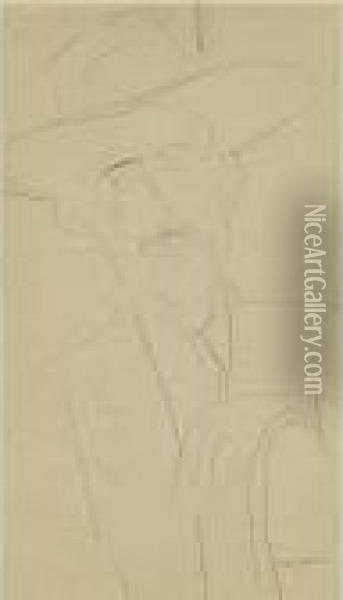 L'homme Au Chapeau Oil Painting - Amedeo Modigliani
