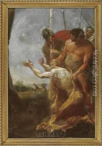 Saint Andrew Adoring His Cross Oil Painting - Andrea Sacchi
