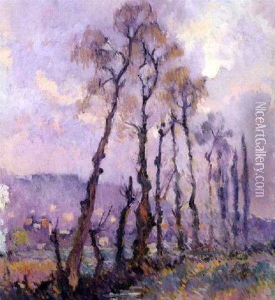 L'allee D'arbres (temps D'orage) Oil Painting - Robert Antoine Pinchon