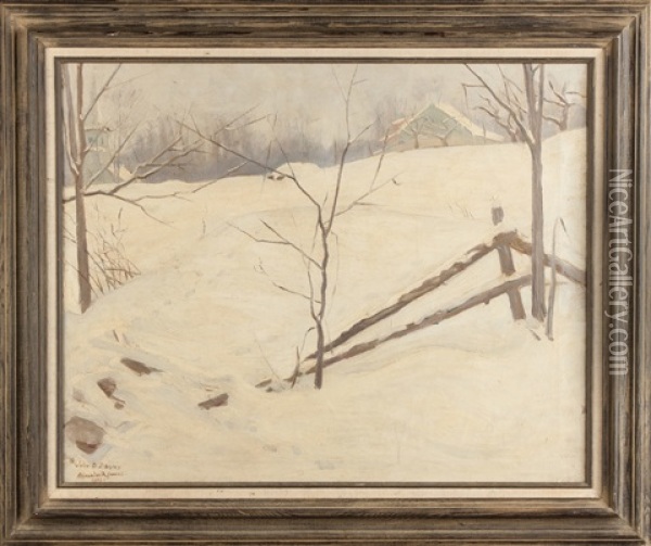 Winter Landscape Oil Painting - Alexander Robertson James